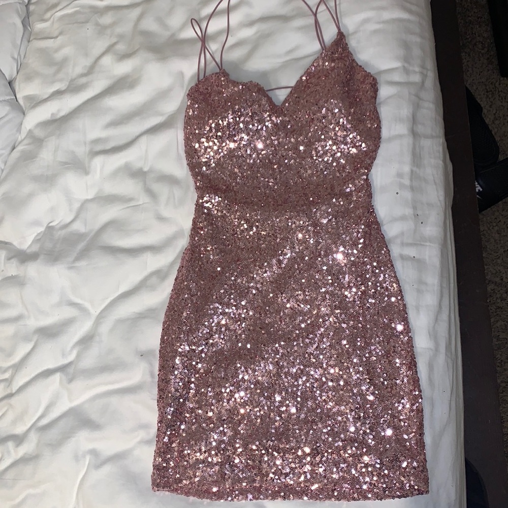 Pink Sequin Dress